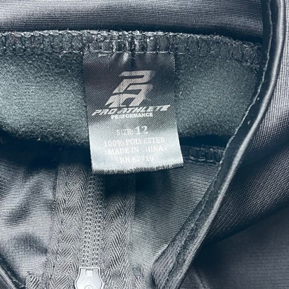 Pro Athlete Boys' Black Zip-Up Jacket - Size 12 - Lightweight - Picture 5 of 6